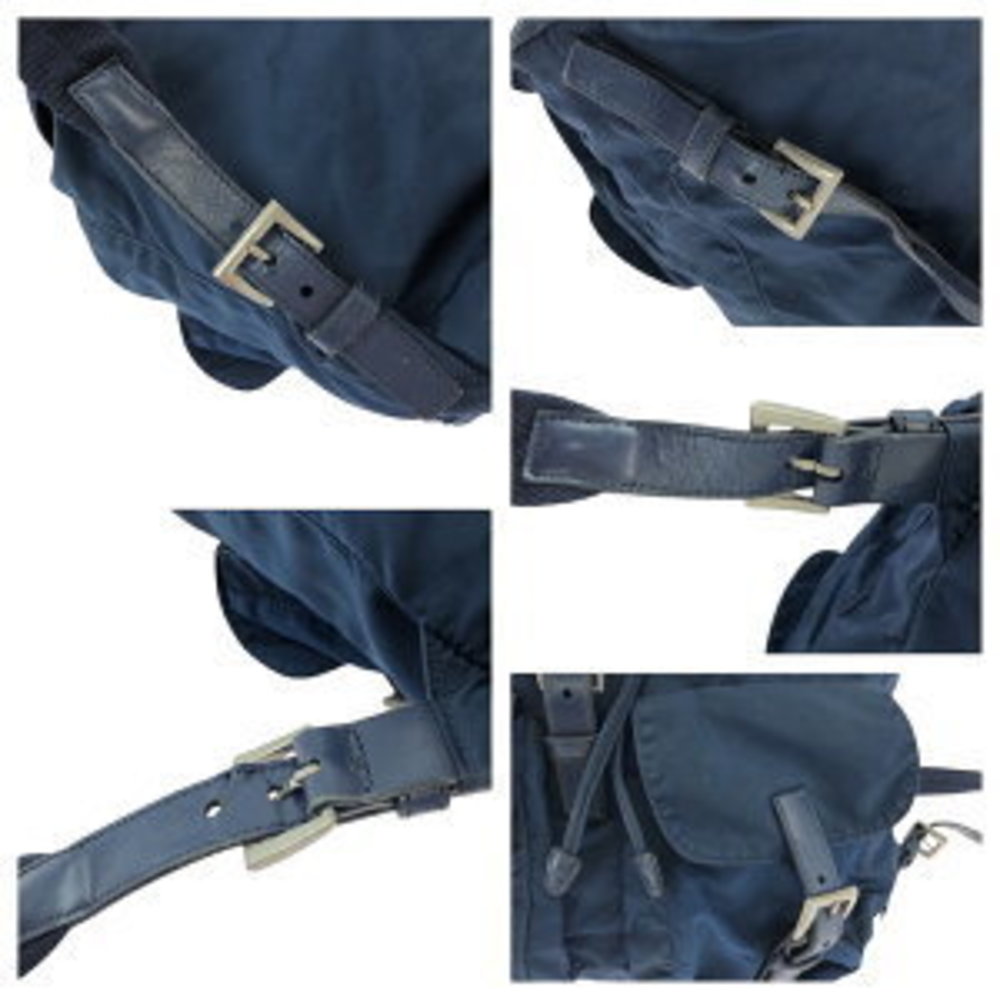 Prada Backpack Triangular Tessuto Blue Nylon - image 4